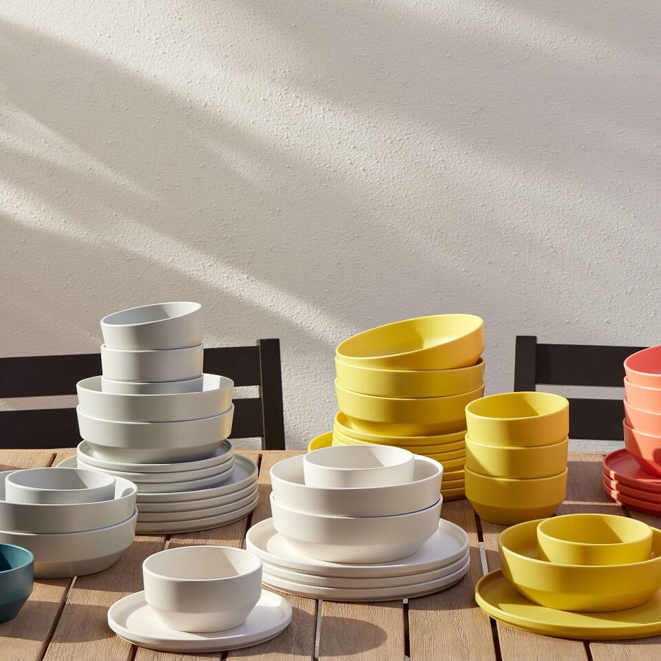 Modern Melamine Dinnerware (Set of 12) West Elm Australia